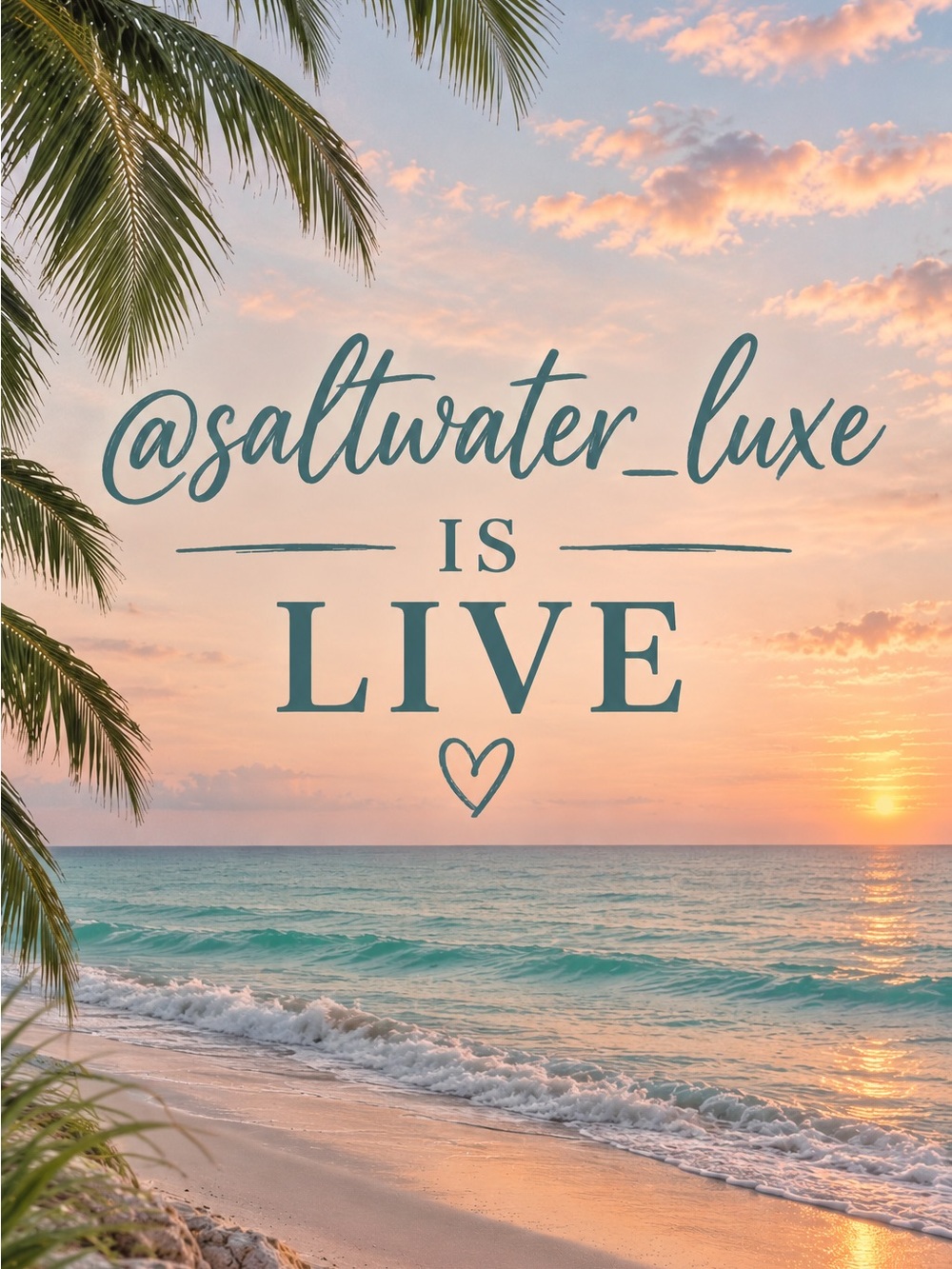 ☀️🌊🏖️🏝️🐚 @saltwater_luxe is LIVE 💕❤️